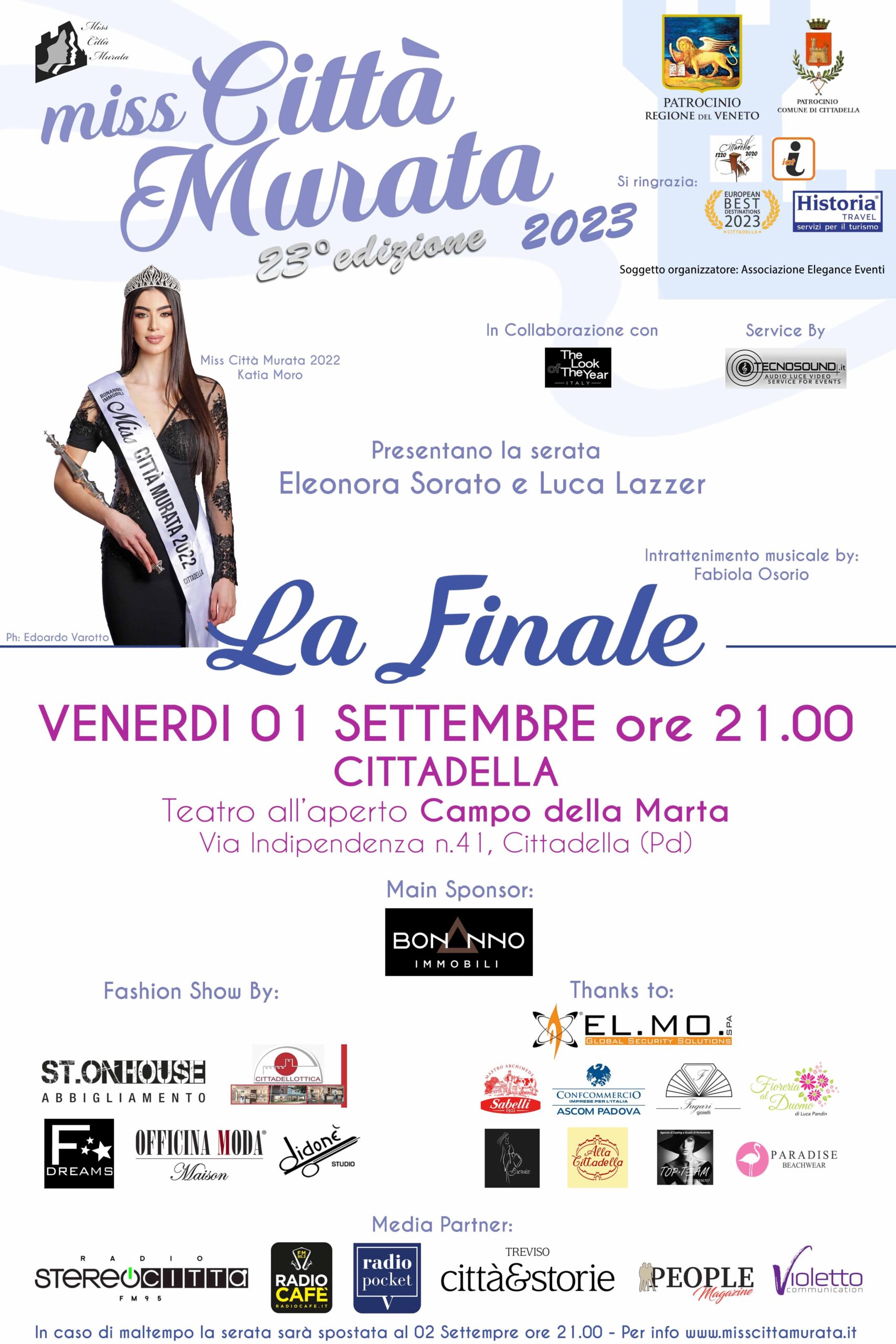 Miss Città Murata 2023 - 23 edizione - LA FINALE