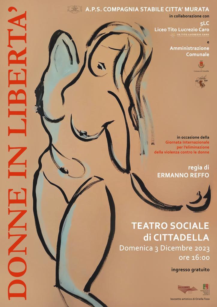 manifesto Spettacolo teatrale Donne e libertà